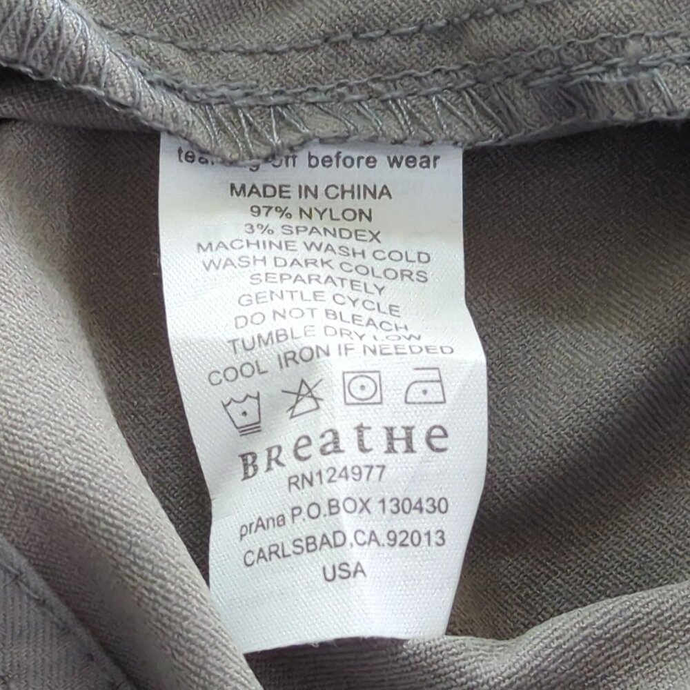 Prana Women’s Monarch Convertible Gray Hiking Outdoor Pants or Shorts sz 14 - Picture 10 of 16